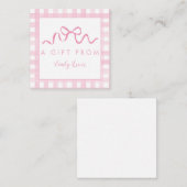 Roze Bow Verjaardagscadeau Behuizing Kaarten (Voorkant / Achterkant)