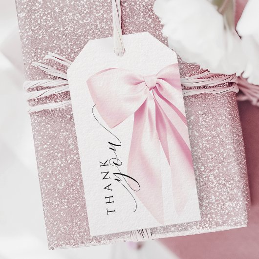 Roze Bow Vrijgezellenfeest Cadeaulabel