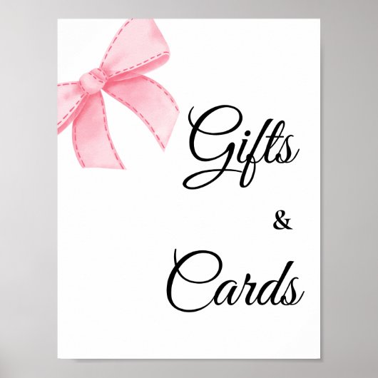 Roze Bow Vrijgezellenfeest Cadeaus & Kaarten Poster (Voorkant)