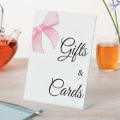 Roze Bow Vrijgezellenfeest Cadeaus & Kaarten Reclamebord Met Voetstuk (Insitu)