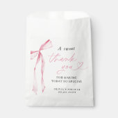 Roze Bow Vrijgezellenfeest Dank u gunsten Bedankzakje (Voorkant)