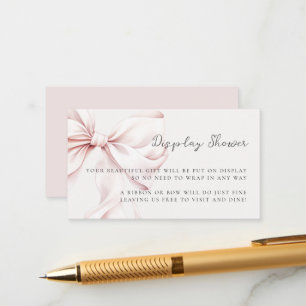 Roze Bow Vrijgezellenfeest Display Douche Informatiekaartje