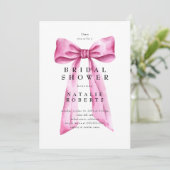 Roze Bow Vrijgezellenfeest Kaart (Staand voorkant)