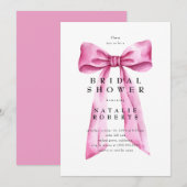 Roze Bow Vrijgezellenfeest Kaart (Voorkant / Achterkant)