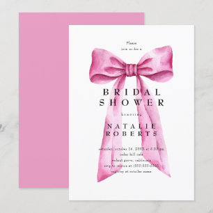 Roze Bow Vrijgezellenfeest Kaart