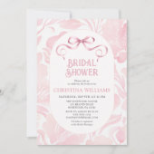 Roze Bow Vrijgezellenfeest Kaart (Voorkant)