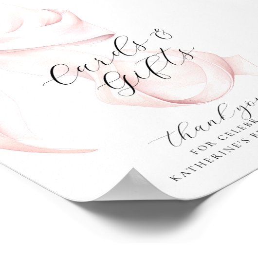 Roze Bow Vrijgezellenfeest Kaarten & Geschenken Ta Poster (Hoek)