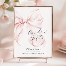 Roze Bow Vrijgezellenfeest Kaarten & Geschenken Ta Poster