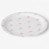 Roze Bow Vrijgezellenfeest Papieren Bordje (Gekanteld)