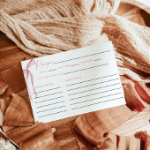 Roze Bow Vrijgezellenfeest Recept Kaart