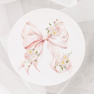 Roze Bow Vrijgezellenfeest Ronde Sticker