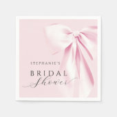 Roze Bow Vrijgezellenfeest Servet (Voorkant)