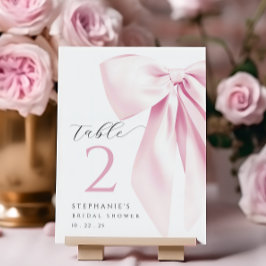 Roze Bow Vrijgezellenfeest Tafel Kaart