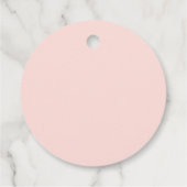 Roze Bow Waterverf Pompoen Baby shower Bedankjes Labels (Achterkant)