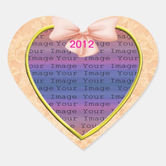 Roze bow Weddenschappen Hart Sticker (Voorkant)