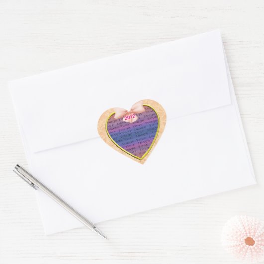 Roze bow Weddenschappen Hart Sticker (Envelop)