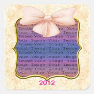 Roze bow Weddenschappen Vierkante Sticker