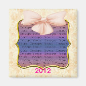 Roze Bow Wedding Magnet (Voorkant)