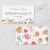 Roze Bow Wildflower aangepaste behuizing Kaart (Voorkant / Achterkant)