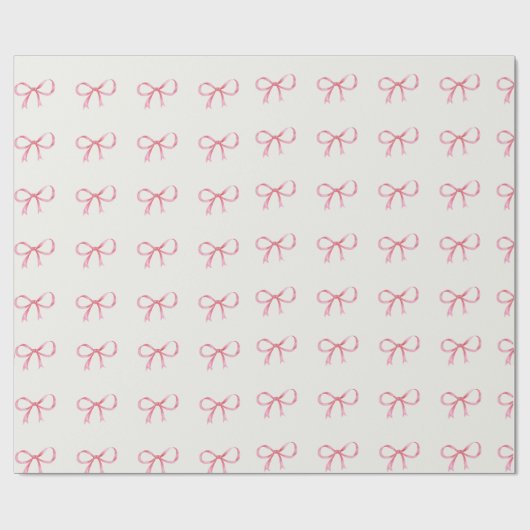 Roze Bow Wrapping papier (Vlak)