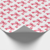 Roze Bow Wrapping papier (Hoek)