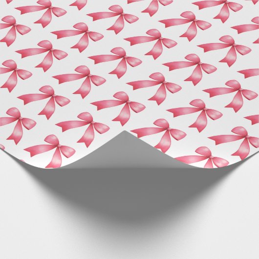 Roze Bow Wrapping papier (Hoek)