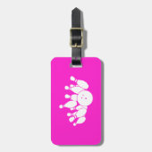 Roze Bowling Bag Label Bagagelabel (Voorkant verticaal)