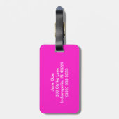 Roze Bowling Bag Label Bagagelabel (Achterkant verticaal)