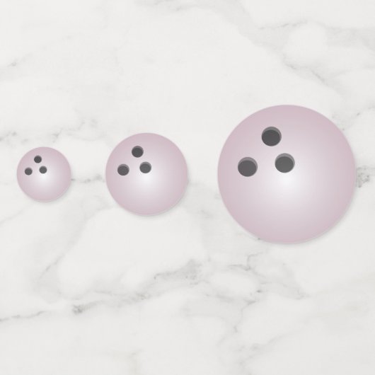 Roze Bowling Ball Confetti (Achterkanten)