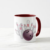 Roze Bowling Ball Persoonlijke Partij Mok (Voorkant rechts)