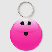 Roze Bowling Ball Sleutelhanger (Voorkant)