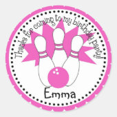 Roze Bowling Ball Stickers (Voorkant)