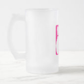Roze Bowling Matglas Bierpul (Links)