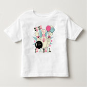 Roze Bowling Pin Birthday Kinder Shirts (Voorkant)