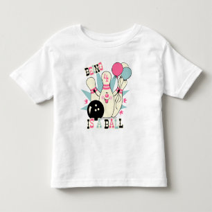 Roze Bowling Pin Birthday Kinder Shirts