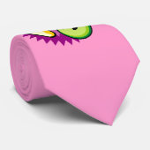 Roze Bowling Stropdas (Opgerold)