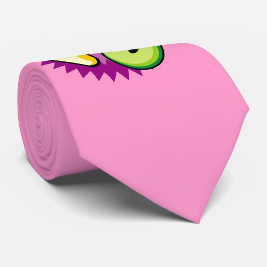 Roze Bowling Stropdas (Opgerold)