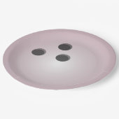 Roze Bowlingbal Papieren Bordje (Gekanteld)