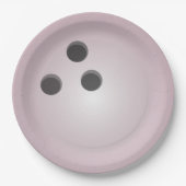 Roze Bowlingbal Papieren Bordje (Voorkant)