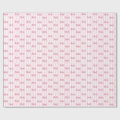 Roze Bows Baby Girl Baby shower Gift Wrap Cadeaupapier (Vlak)