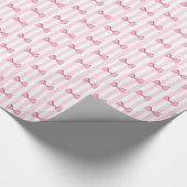Roze Bows Baby Girl Baby shower Gift Wrap Cadeaupapier (Hoek)