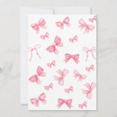 Roze bows Baby Girl Baby shower Kaart (Achterkant)