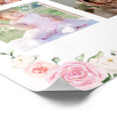 Roze Bows Coquette 1e verjaardag mijlpaal teken Poster (Hoek)