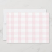 Roze Bows Coquette 1e Verjaardag uitnodiging (Achterkant)