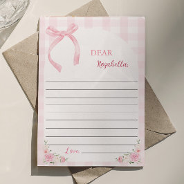 Roze Bows Coquette Time Capsule Note Kaart