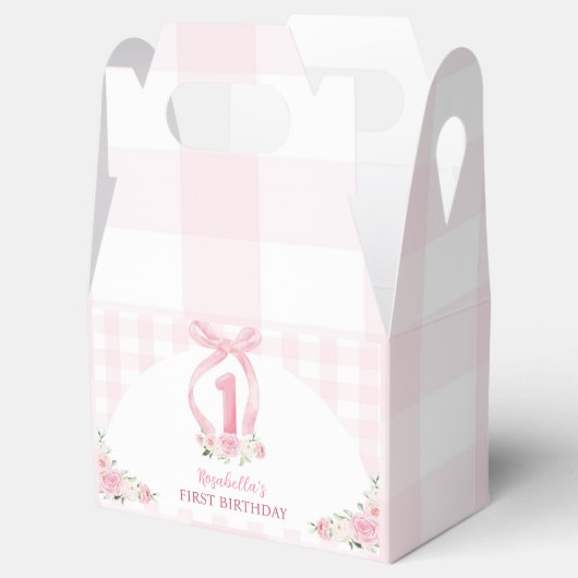 Roze Bows Coquette Verjaardag Favoriet Box Bedankdoosjes (Geopend)
