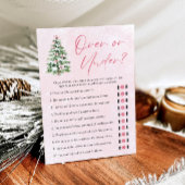 Roze Bows Kerstmis over of onder Baby shower spel Kaart