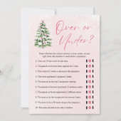 Roze Bows Kerstmis over of onder Baby shower spel Kaart (Voorkant)