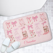 Roze Bows & laarzen Gepersonaliseerde Girly badmat