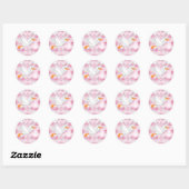 Roze Bows Roze Ooievaar Baby shower Stickers (Vel)